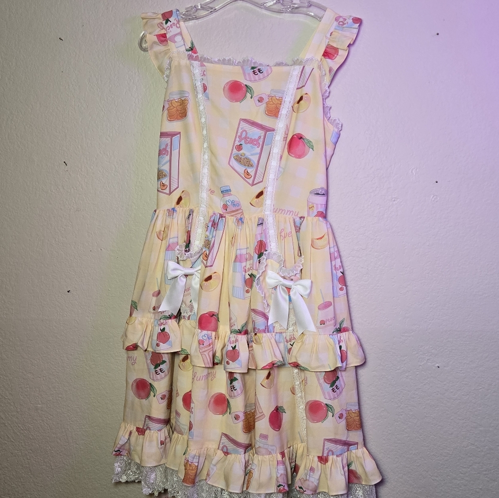 NWT Glitter Tale Sweet Peach Lolita Dress Set - Picture 2 of 16